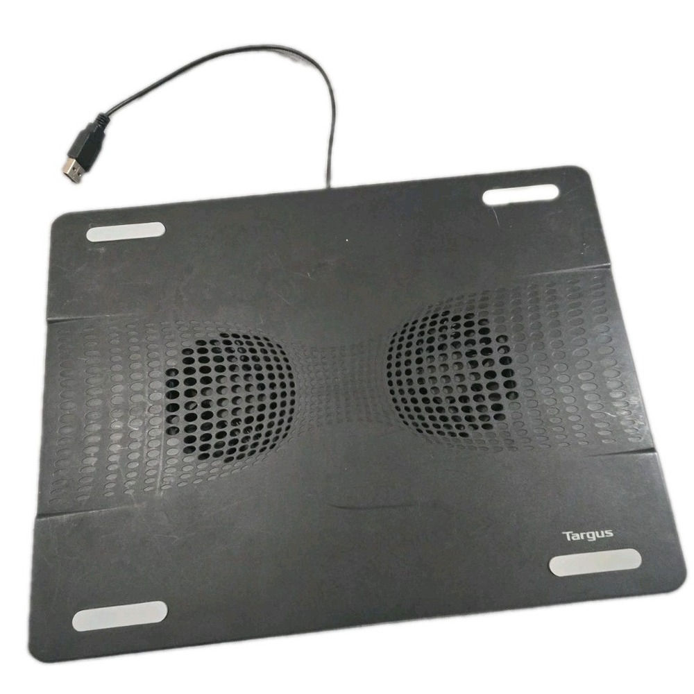 Targus 15.6" Laptop Lap Chill Mat Dual Fan Cooling Pad Stand Black AWE61US Teste